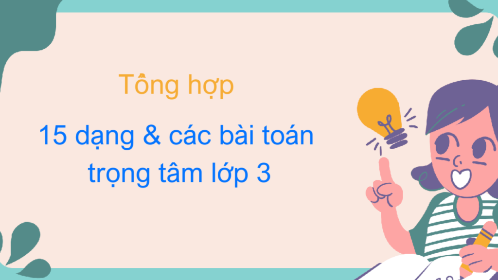 Tổng Hợp Các Dạng Toán Lớp 3 Cơ Bản và Nâng Cao