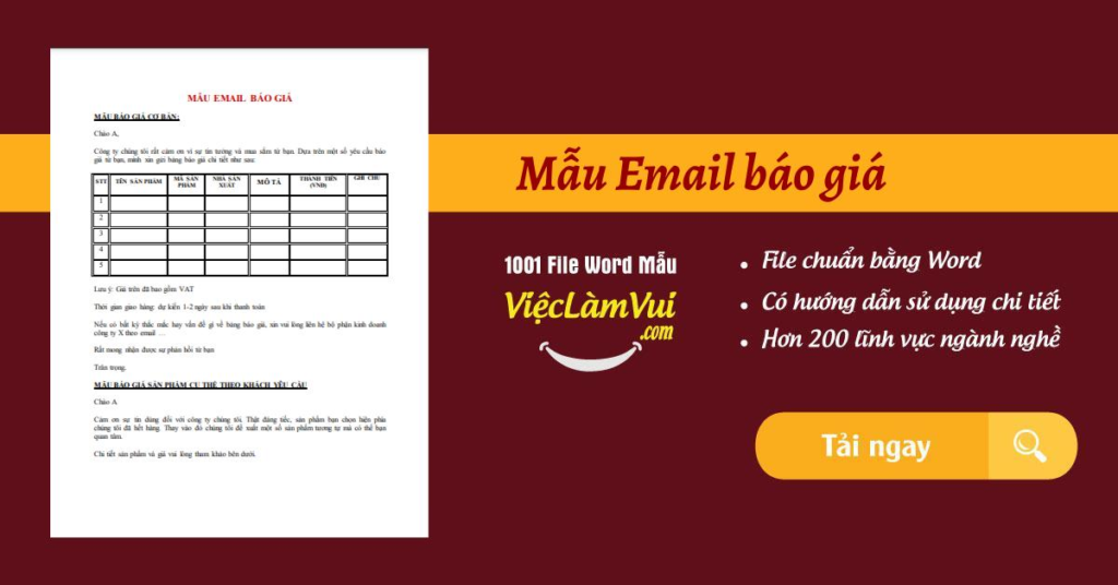 Cách Viết Email Báo Giá Chuyên Nghiệp - Nghệ Thuật Thuyết Phục Khách Hàng